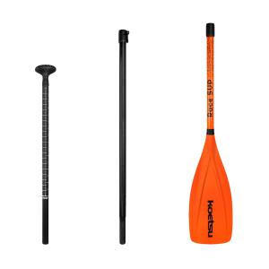 Весло SUP разборное карбон-нейлон Race SUP KTS оранжевое вес 815г. 