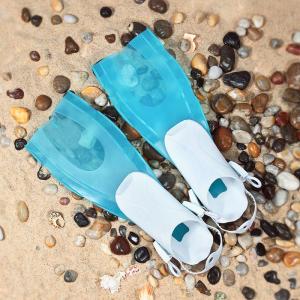 Ласты для плавания с открытой пяткой Wave голубой