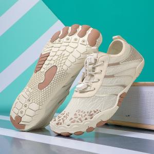 Пляжные рифовые гидротапки с усиленной подошвой и шнуровкой A826 бежевый