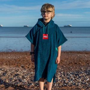 Пончо-полотенце для переодевания на пляже  RED ORIGINAL LUXURY CHANGE ROBE хлопок (KIDS XS, Синий)