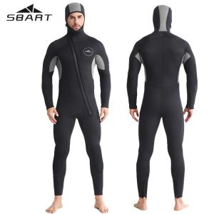 Гидрокостюм неопреновый 7мм Sbar 1559 молния спереди черно-серый