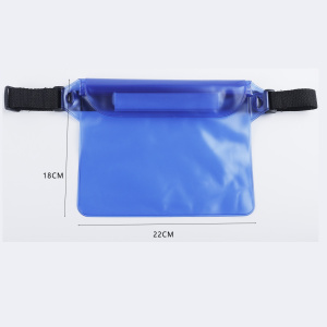 Поясная гермосумка из PVC синий цвет 22х18см