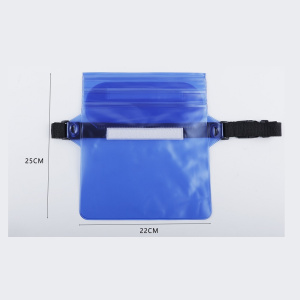 Поясная гермосумка из PVC синий цвет 22х18см