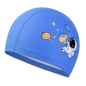 Шапочка для плавания тканевая детская "Космонавт" синий